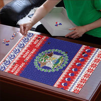 Belize Christmas Puzzle Coat Of Arms Merry Xmas - Wonder Print Shop
