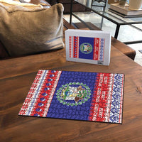 Belize Christmas Puzzle Coat Of Arms Merry Xmas - Wonder Print Shop