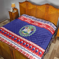 Belize Christmas Quilt Coat Of Arms Merry Xmas - Wonder Print Shop
