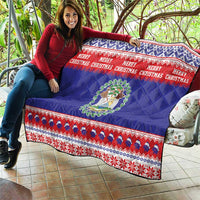 Belize Christmas Quilt Coat Of Arms Merry Xmas - Wonder Print Shop