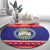 Belize Christmas Round Carpet Coat Of Arms Merry Xmas - Wonder Print Shop