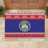 Belize Christmas Rubber Doormat Coat Of Arms Merry Xmas - Wonder Print Shop