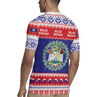 Belize Christmas Rugby Jersey Coat Of Arms Merry Xmas - Wonder Print Shop