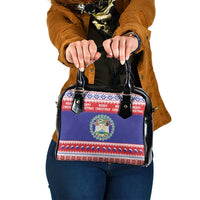Belize Christmas Shoulder Handbag Coat Of Arms Merry Xmas - Wonder Print Shop