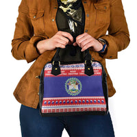 Belize Christmas Shoulder Handbag Coat Of Arms Merry Xmas - Wonder Print Shop