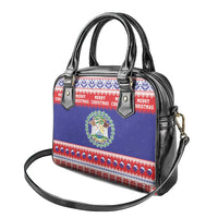 Belize Christmas Shoulder Handbag Coat Of Arms Merry Xmas - Wonder Print Shop