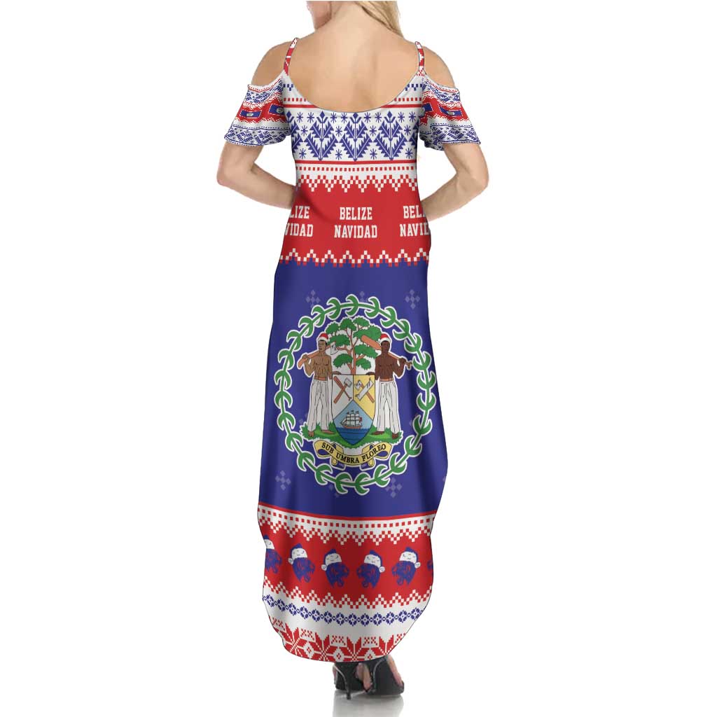 Belize Christmas Summer Maxi Dress Coat Of Arms Merry Xmas - Wonder Print Shop