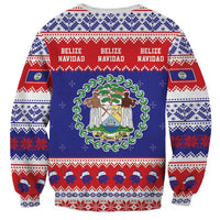 Belize Christmas Sweatshirt Coat Of Arms Merry Xmas - Wonder Print Shop