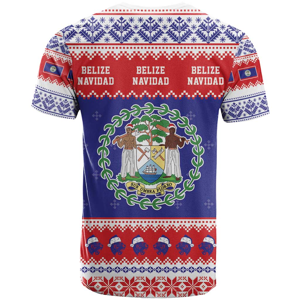 Belize Christmas T Shirt Coat Of Arms Merry Xmas - Wonder Print Shop