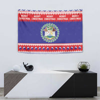 Belize Christmas Tapestry Coat Of Arms Merry Xmas - Wonder Print Shop