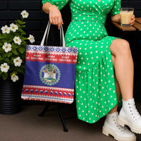 Belize Christmas Tote Bag Coat Of Arms Merry Xmas - Wonder Print Shop