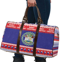 Belize Christmas Travel Bag Coat Of Arms Merry Xmas - Wonder Print Shop