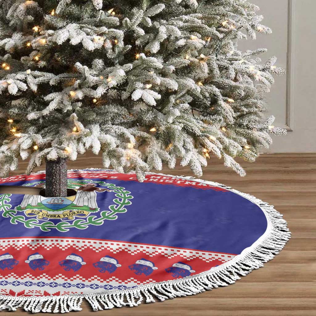 Belize Christmas Tree Skirt Coat Of Arms Merry Xmas - Wonder Print Shop