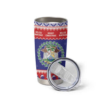 Belize Christmas Tumbler Cup Coat Of Arms Merry Xmas - Wonder Print Shop