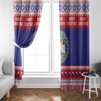 Belize Christmas Window Curtain Coat Of Arms Merry Xmas - Wonder Print Shop