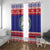 Belize Christmas Window Curtain Coat Of Arms Merry Xmas - Wonder Print Shop