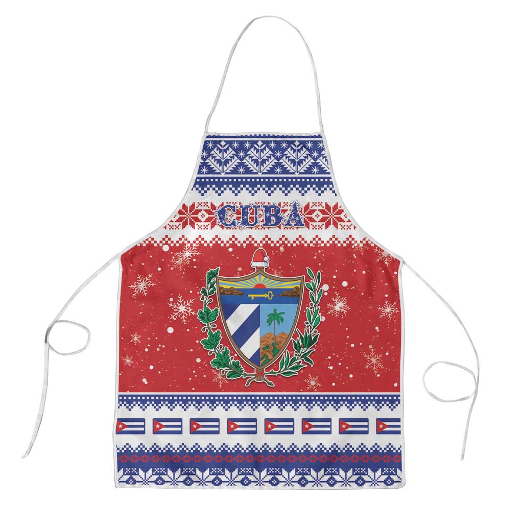 Cuba Christmas Apron Coat Of Arms Xmas Vibe - Wonder Print Shop