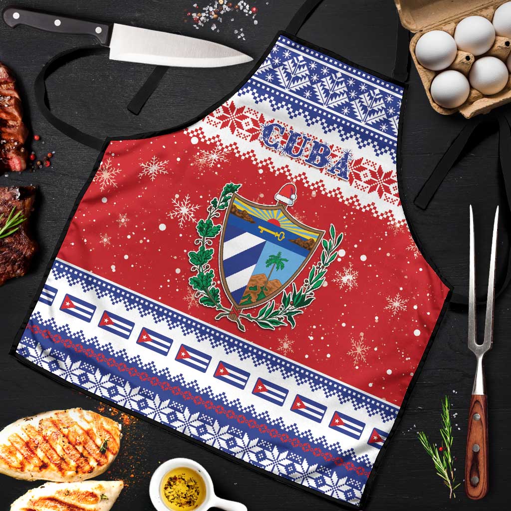 Cuba Christmas Apron Coat Of Arms Xmas Vibe - Wonder Print Shop