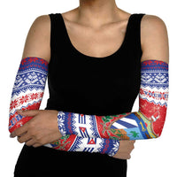 Personalized Cuba Christmas Arm Sleeves Coat Of Arms Xmas Vibe - Wonder Print Shop