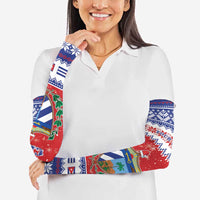 Personalized Cuba Christmas Arm Sleeves Coat Of Arms Xmas Vibe - Wonder Print Shop
