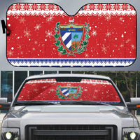 Cuba Christmas Auto Sun Shade Coat Of Arms Xmas Vibe - Wonder Print Shop