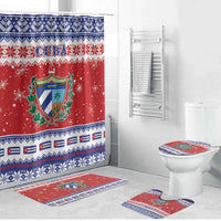 Cuba Christmas Bathroom Set Coat Of Arms Xmas Vibe - Wonder Print Shop