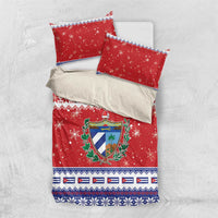 Cuba Christmas Bedding Set Coat Of Arms Xmas Vibe - Wonder Print Shop