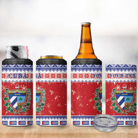 Personalized Cuba Christmas 4 in 1 Can Cooler Tumbler Coat Of Arms Xmas Vibe - Wonder Print Shop