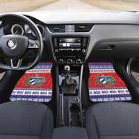 Personalized Cuba Christmas Car Mats Coat Of Arms Xmas Vibe - Wonder Print Shop