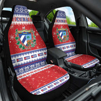 Cuba Christmas Car Seat Cover Coat Of Arms Xmas Vibe - Wonder Print Shop