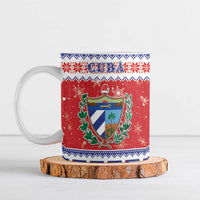 Personalized Cuba Christmas Ceramic Mug Coat Of Arms Xmas Vibe - Wonder Print Shop