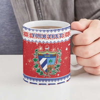 Personalized Cuba Christmas Ceramic Mug Coat Of Arms Xmas Vibe - Wonder Print Shop