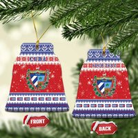 Personalized Cuba Christmas Ceramic Ornament Coat Of Arms Xmas Vibe - Wonder Print Shop