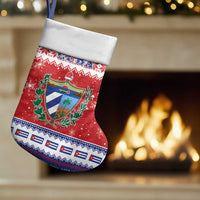 Personalized Cuba Christmas Stocking Coat Of Arms Xmas Vibe - Wonder Print Shop