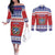 Personalized Cuba Christmas Couples Matching Off The Shoulder Long Sleeve Dress and Long Sleeve Button Shirt Coat Of Arms Xmas Vibe - Wonder Print Shop