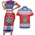 Personalized Cuba Christmas Couples Matching Short Sleeve Bodycon Dress and Hawaiian Shirt Coat Of Arms Xmas Vibe - Wonder Print Shop