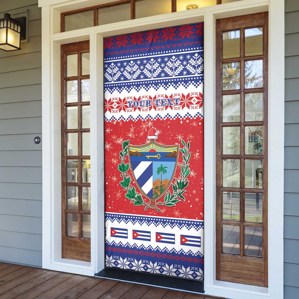 Personalized Cuba Christmas Door Cover Coat Of Arms Xmas Vibe - Wonder Print Shop