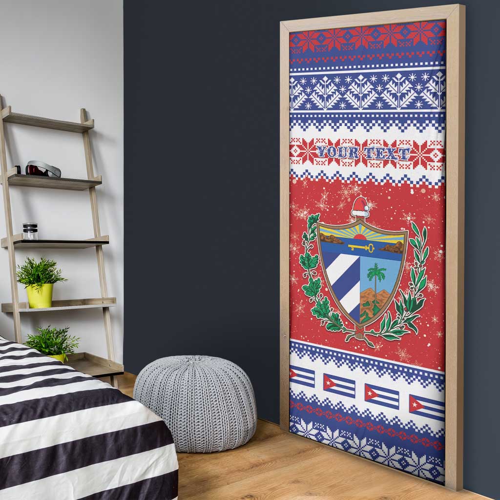 Personalized Cuba Christmas Door Cover Coat Of Arms Xmas Vibe - Wonder Print Shop