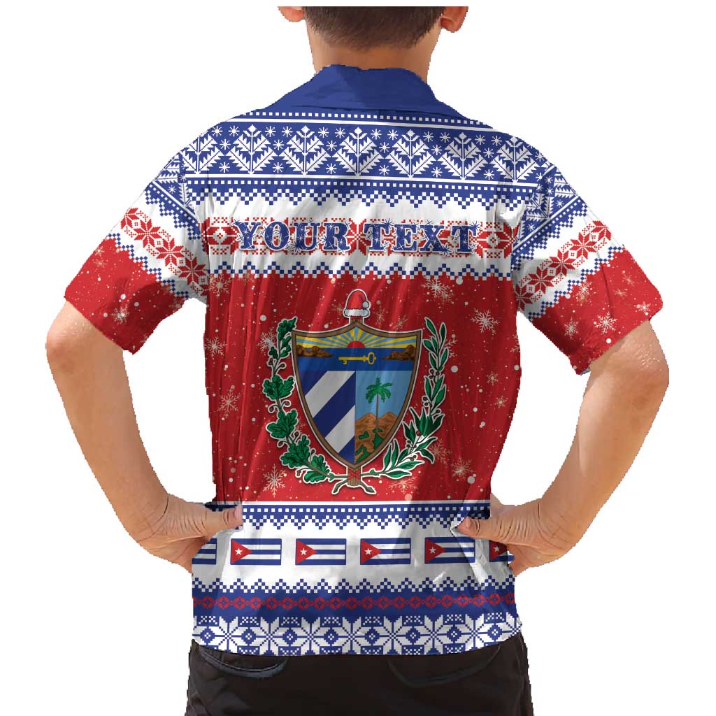 Personalized Cuba Christmas Family Matching Mermaid Dress and Hawaiian Shirt Coat Of Arms Xmas Vibe - Wonder Print Shop