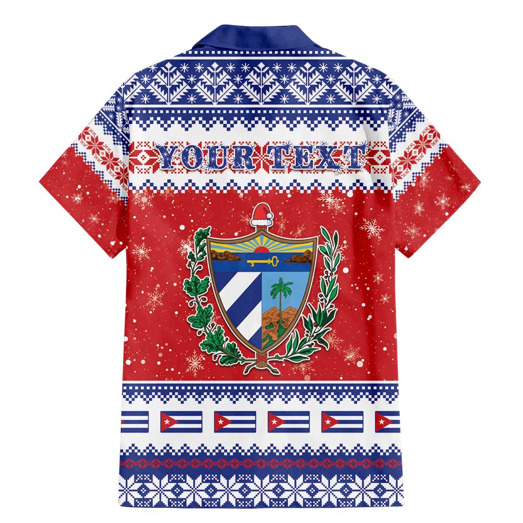 Personalized Cuba Christmas Family Matching Mermaid Dress and Hawaiian Shirt Coat Of Arms Xmas Vibe - Wonder Print Shop