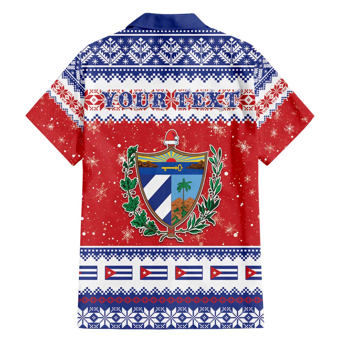 Personalized Cuba Christmas Family Matching Off The Shoulder Long Sleeve Dress and Hawaiian Shirt Coat Of Arms Xmas Vibe - Wonder Print Shop