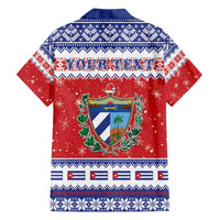 Personalized Cuba Christmas Family Matching Off The Shoulder Long Sleeve Dress and Hawaiian Shirt Coat Of Arms Xmas Vibe - Wonder Print Shop