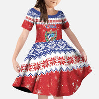 Personalized Cuba Christmas Family Matching Off Shoulder Maxi Dress and Hawaiian Shirt Coat Of Arms Xmas Vibe - Wonder Print Shop