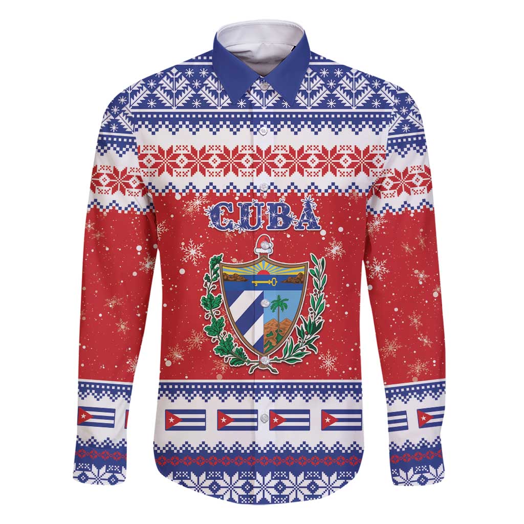 Personalized Cuba Christmas Family Matching Off Shoulder Maxi Dress and Hawaiian Shirt Coat Of Arms Xmas Vibe - Wonder Print Shop