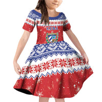 Personalized Cuba Christmas Family Matching Off Shoulder Short Dress and Hawaiian Shirt Coat Of Arms Xmas Vibe - Wonder Print Shop