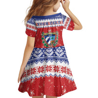 Personalized Cuba Christmas Family Matching Off Shoulder Short Dress and Hawaiian Shirt Coat Of Arms Xmas Vibe - Wonder Print Shop