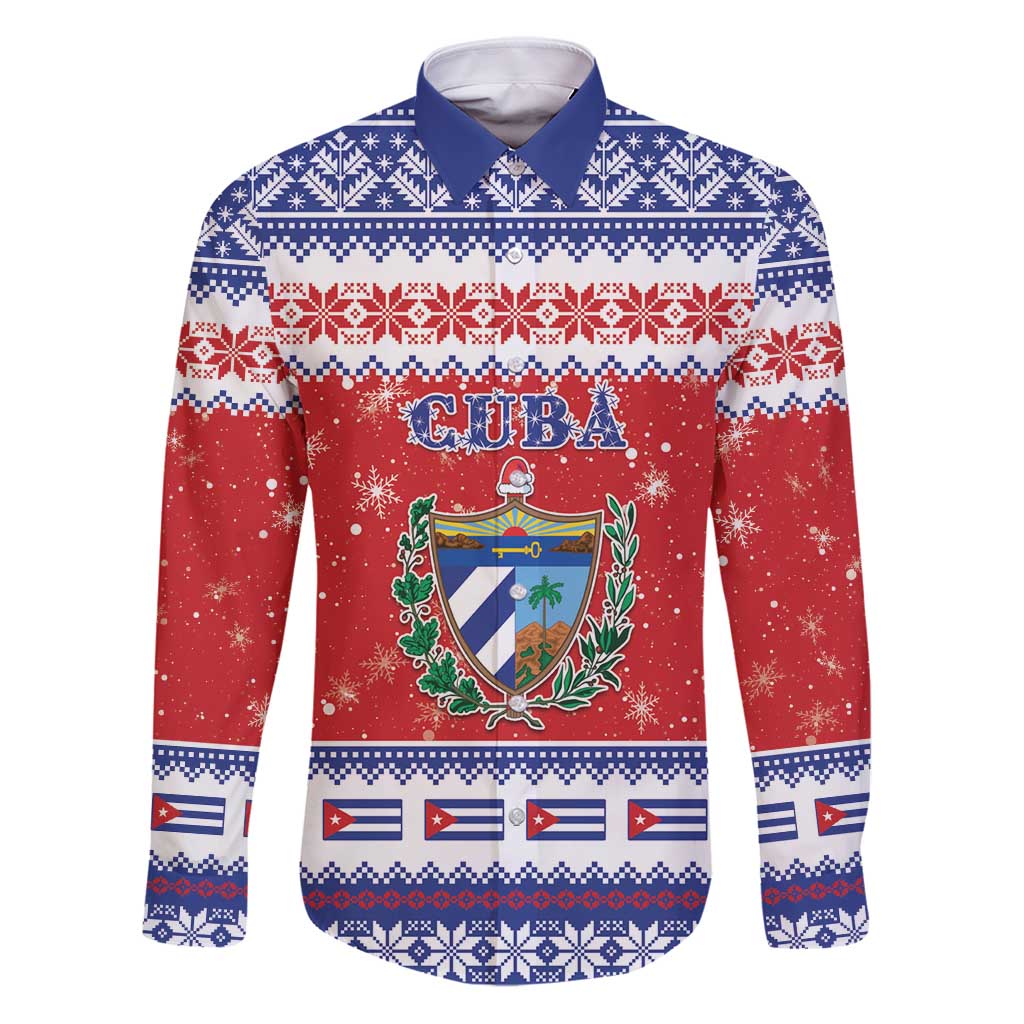 Personalized Cuba Christmas Family Matching Puletasi and Hawaiian Shirt Coat Of Arms Xmas Vibe - Wonder Print Shop