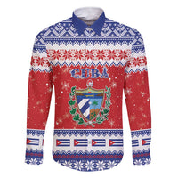 Personalized Cuba Christmas Family Matching Short Sleeve Bodycon Dress and Hawaiian Shirt Coat Of Arms Xmas Vibe - Wonder Print Shop