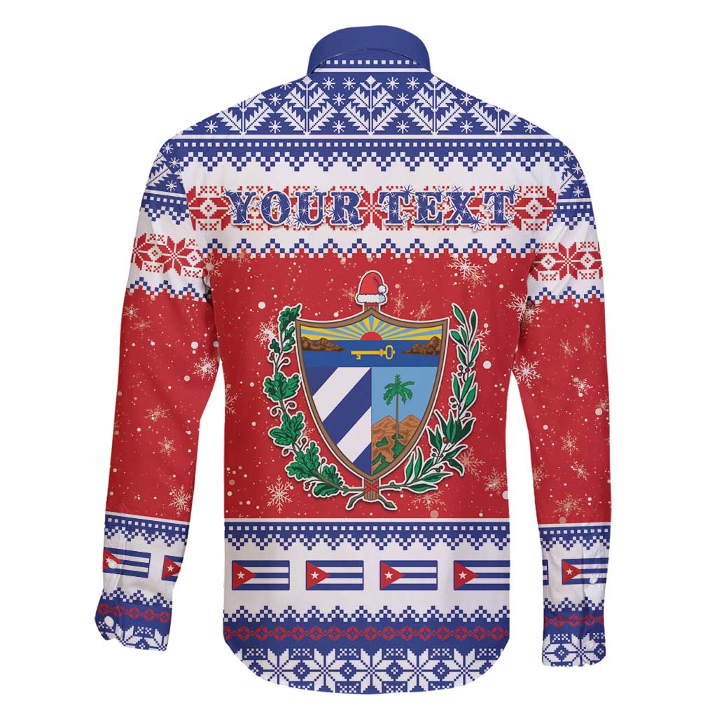 Personalized Cuba Christmas Family Matching Tank Maxi Dress and Hawaiian Shirt Coat Of Arms Xmas Vibe - Wonder Print Shop