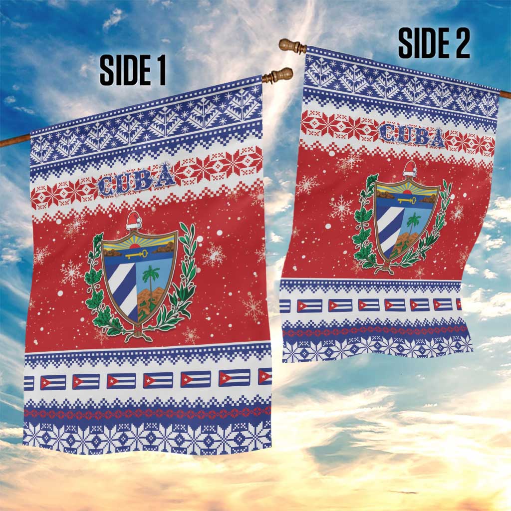 Cuba Christmas Garden Flag Coat Of Arms Xmas Vibe - Wonder Print Shop